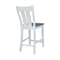 International Concepts Ava Solid Wood Counter Height Bar Stool - 24" Seat Height - White/Heather Gray S05-132 - alternate 10